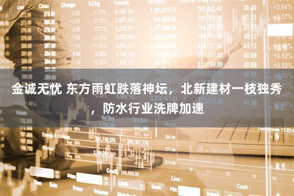 金诚无忧 东方雨虹跌落神坛，北新建材一枝独秀，防水行业洗牌加速