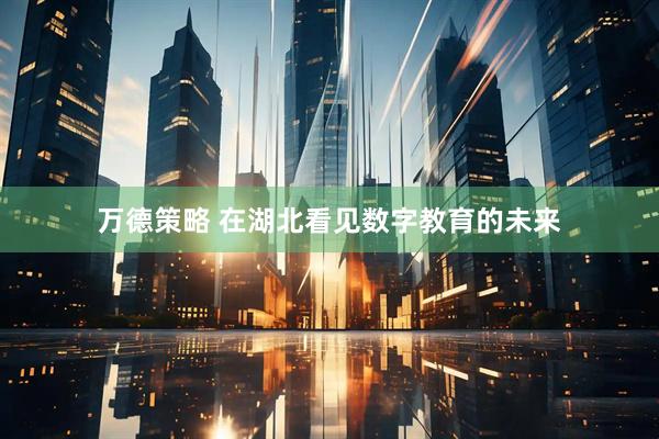 万德策略 在湖北看见数字教育的未来